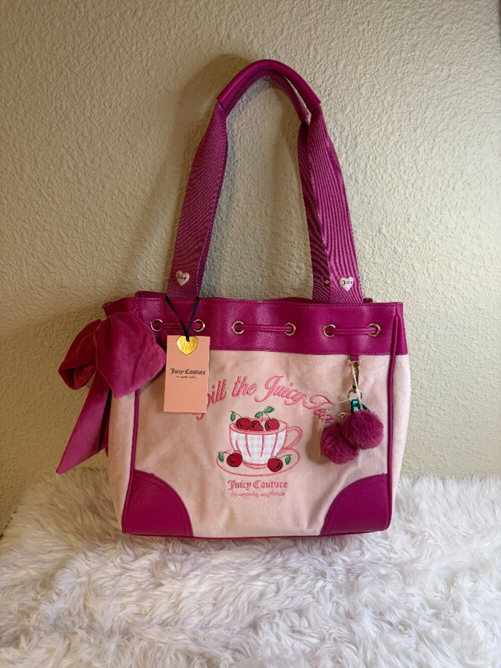 NEW RELEASE Juicy Couture Sweet Tea Party Daydreamer Tote Bag NWT